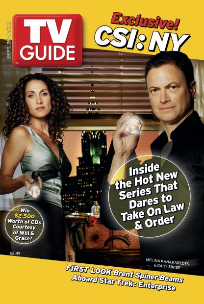 TV Guide cover - Melina Kanakaredes, Gary Sinise - September 26, 2004