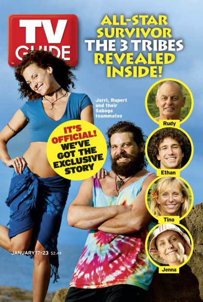 TV Guide cover - Rudy Boesch, Rupert Boneham, Jenna Lewis, Jerri Manthey, Tina Wesson, Ethan Zohn - January 17, 2004