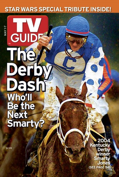 TV Guide cover - Stewart Elliott, Jones Smarty Jones (horse) - May 1, 2005