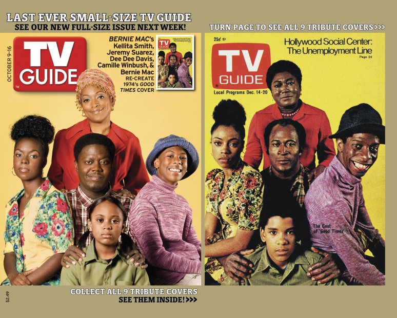 TV Guide cover - John Amos, Ralph Carter, Dee Dee Davis, Bernie Mac, Esther Rolle, Kellita Smith, BernNadette Stanis, Jeremy Suarez, Jimmie Walker, Camille Winbush - October 9, 2005