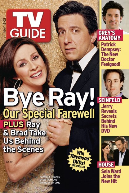 TV Guide cover - Patrick Dempsey, Patricia Heaton, Hugh Laurie, Ray Romano, Jerry Seinfeld, Sela Ward - May 15, 2005