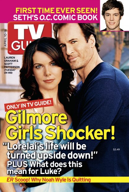 TV Guide cover - Adam Brody, Lauren Graham, Scott Patterson, - April 10, 2005