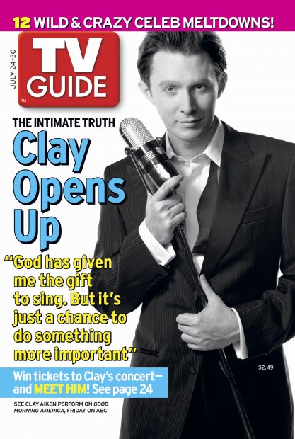 TV Guide cover - Clay Aiken - July 24, 2005