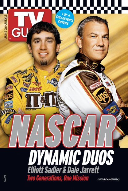 TV Guide cover - Dale Jarrett, Elliott Sadler - June 26, 2005