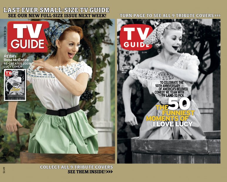 TV Guide cover - Lucille Ball, Reba McEntire - October 9, 2005