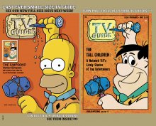 TV Guide cover - Fred Flintstone, Homer Simpson - October 9, 2005