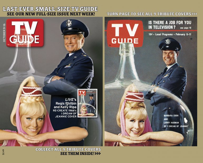 TV Guide cover - Barbara Eden, Larry Hagman, Regis Philbin, Kelly Ripa - October 9, 2005