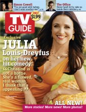 TV Guide cover - Steve Carell, Simon Cowell, Julia Louis-Dreyfus, Terry Seymour - April 24, 2006