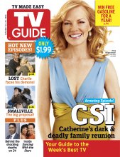 TV Guide cover - Cheryl Burke, Emilie de Ravin, Dennis Haysbert, Marg Helgenberger, Kristin Kreuk, Drew Lachey, Dominic Monaghan, Tom Welling - January 23, 2006