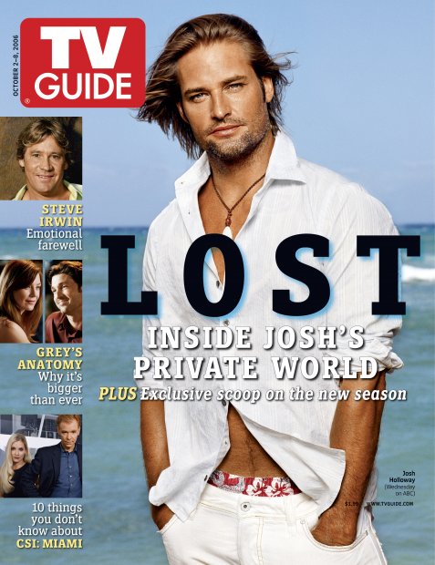 TV Guide cover - David Caruso, Patrick Dempsey, Josh Holloway, Steve Irwin, Ellen Pompeo, Emily Proctor - October 2, 2006