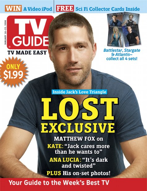 TV Guide cover - Matthew Fox - January 16, 2006
