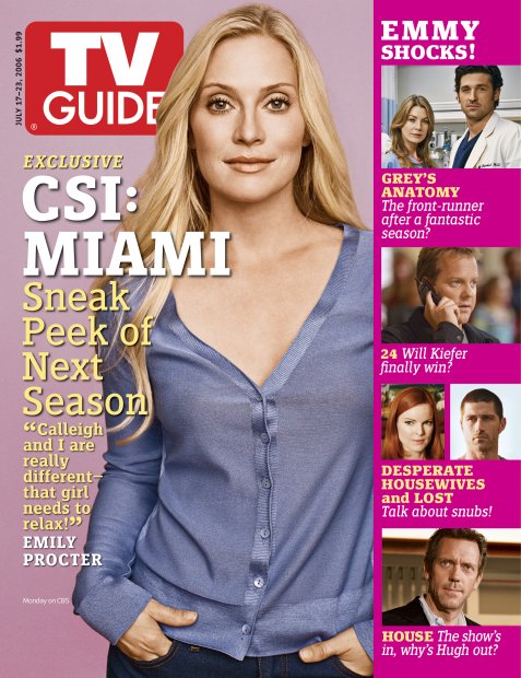 TV Guide cover - Marcia Cross, Patrick Dempsey, Matthew Fox, Hugh Laurie, Ellen Pompeo, Emily Proctor, Kiefer Sutherland - July 17, 2006