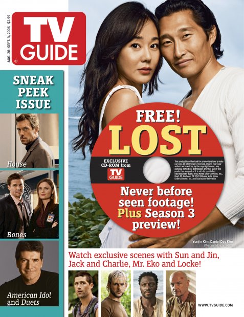 TV Guide cover - Adewale Akinnuoye-Agbaje, David Boreanaz, Simon Cowell, Emily Deschanel, Matthew Fox, Daniel Dae Kim, Yunjin Kim, Hugh Laurie, Dominic Monaghan, Terry O'Quinn - August 28, 2006