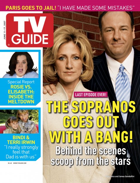 TV Guide cover - Edie Falco, James Gandolfini, Bindi Irwin, Terri Irwin, Rosie O'Donnell - June 11, 2007