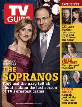 TV Guide cover - Melinda Clarke, Edie Falco, James Gandolfini, Wentworth Miller, William Petersen, Ellen Pompeo, Dominic Purcell - April 2, 2007