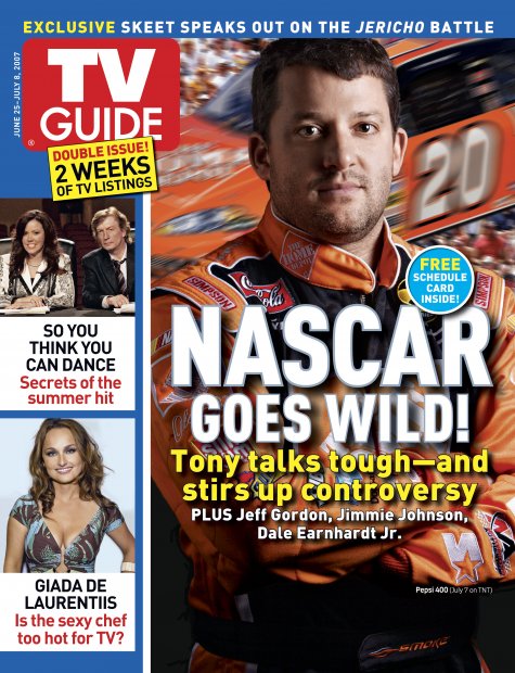 TV Guide cover - Giada De Laurentiis, Nigel Lythgoe, Mary Murphy, Tony Stewart - June 25, 2007