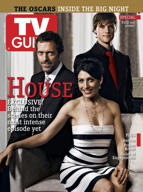 TV Guide cover - Lisa Edelstein, Omar Epps, Hugh Laurie, Robert Sean Leonard, Jennifer Morrison, Jesse Spencer - March 5, 2007
