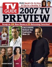 TV Guide cover - Courteney Cox, Matthew Fox, Ali Larter, Wentworth Miller, Mehmet Oz, Dominic Purcell, Kiefer Sutherland, Oprah Winfrey - January 8, 2007