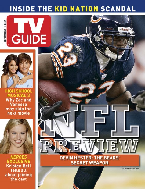 TV Guide cover - Devon Hester, Kristen Bell, Zac Efron, Vanessa Hudgens - September 3, 2007