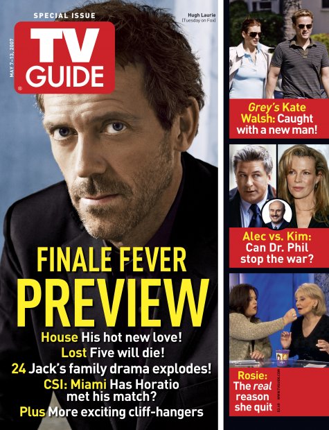 TV Guide cover - Alec Baldwin, Kim Bassinger, Hugh Laurie, Phil McGraw, Rosie O'Donnell, Kate Walsh, Barbara Walters - May 7, 2007
