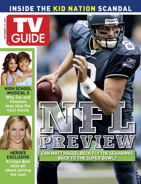 TV Guide cover - Matt Hasselback, Kristen Bell, Zac Efron, Vanessa Hudgens - September 3, 2007
