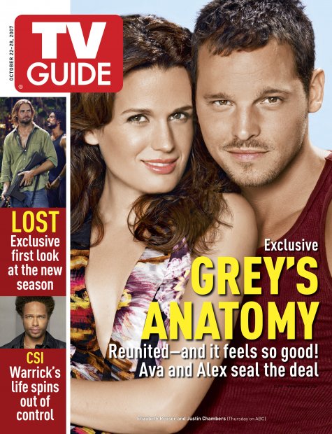 TV Guide cover - Naveen Andrews, Justin Chambers, Josh Holloway, Derek Hough, Julianne Hough, Elizabeth Reaser - October 22, 2007