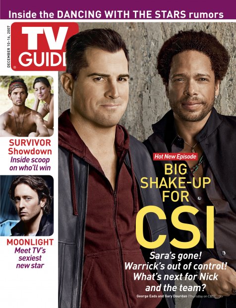 TV Guide cover - Gary Dourdan, George Eads, Todd Herzog, Amanda Kimmel, Alex O'Loughlin - December 10, 2007