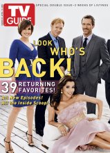 TV Guide cover - Mariska Hargitay, David Caruso, Hugh Laurie, Eva Longoria - March 31, 2008