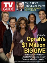 TV Guide cover - Nate Berkus, Malaak Compton-Rock, Tony Gonzalez, Jamie Oliver, William Petersen, Oprah Winfrey - February 25, 2008