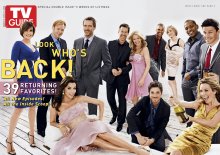 TV Guide cover - David Annable, David Boreanaz, David Caruso, James Denton, Mariska Hargitay, Hugh Laurie, Eva Longoria Parker, Allison Mack, Poppy Montgomery, Shemar Moore, Becky Newton, Mekhi Phifer - March 31, 2008