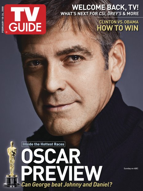TV Guide cover - George Clooney - February 18, 2008
