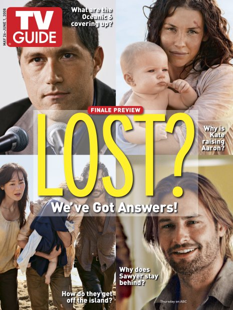 TV Guide cover - Naveen Andrews, Matthew Fox, Josh Holloway, Yunjin Kim, Evangeline Lilly - May 26, 2008