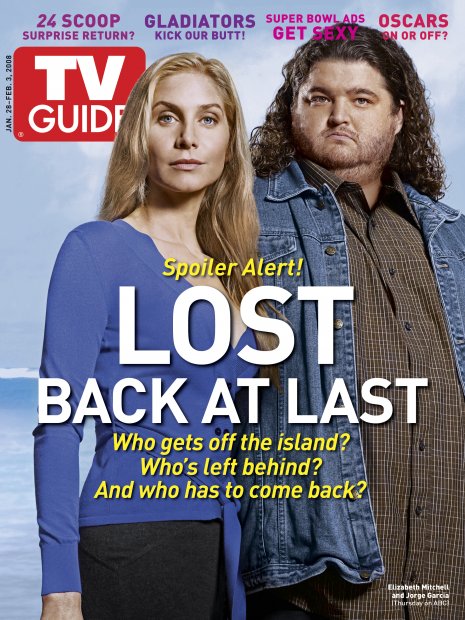 TV Guide cover - Jorge Garcia, Elizabeth Mitchell - January 28, 2008