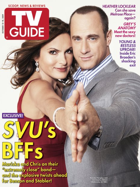 TV Guide cover - Mariska Hargitay, Christopher Meloni - October 12, 2009