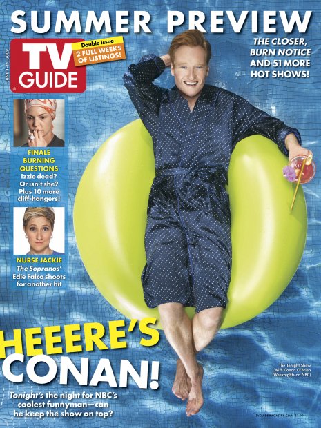 TV Guide cover - Edie Falco, Katherine Heigl, Conan O'Brien - June 1, 2009