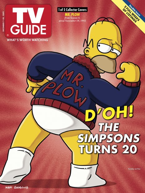 TV Guide cover - Homer Simpson - December 7, 2009