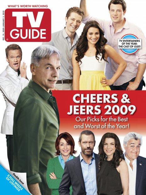 TV Guide cover - Mark Harmon, Neil Patrick Harris, Patricia Heaton, Hugh Laurie, Jay Leno, Julianna Margulies, Lea Michele, Cory Monteith, Matthew Morrison - December 21, 2009