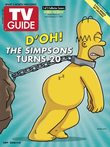 TV Guide cover - Homer Simpson - December 7, 2009