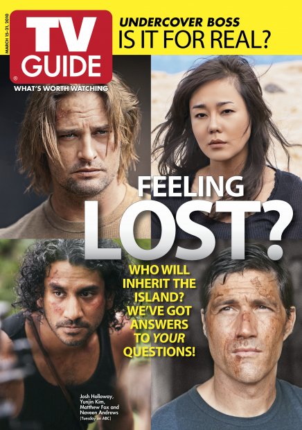 TV Guide cover - Naveen Andrews, Matthew Fox, Josh Holloway, Yunjin Kim - March 15, 2010