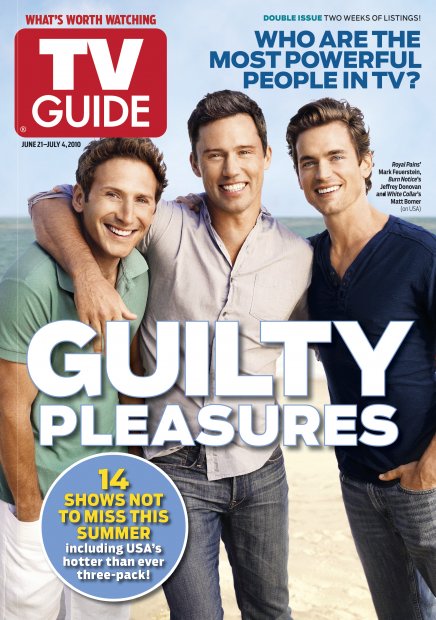 TV Guide cover - Matt Bomer, Jeffrey Donovan, Mark Feuerstein - June 21, 2010