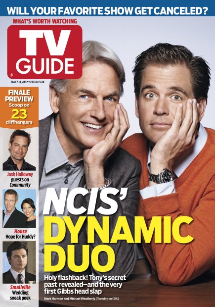 TV Guide cover - Mark Harmon, Michael Weatherly, Josh Holloway, Hugh Laurie, Lisa Edelstein, Tom Welling - May 2, 2011
