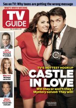 TV Guide cover - Stana Katic, Nathan Fillion, Kiefer Sutherland, Miley Cyrus, Michael Weatherly - February 28, 2011