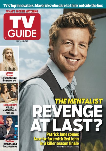 TV Guide cover - Simon Baker, Lena Headey, Julianna Margulies, Josh Charles, Adam Levine - May 16, 2011