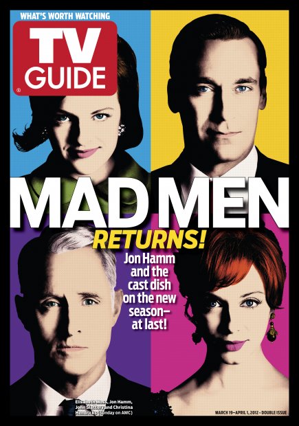 TV Guide cover - Elisabeth Moss, Jon Hamm, John Slattery, Christina Hendricks - March 19, 2012