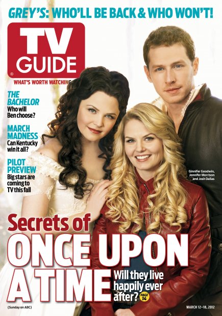 TV Guide cover - Ginnifer Goodwin, Jennifer Morrison, Josh Dallas - March 12, 2012