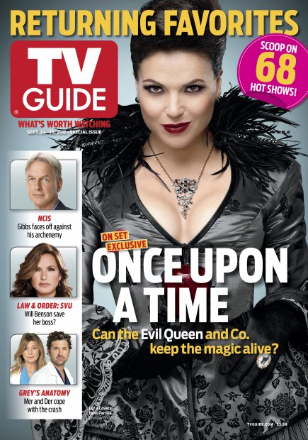 TV Guide cover - Lana Parrilla, Mark Harmon, Ellen Pompeo, Patrick Dempsey, Mariska Hargitay - September 24, 2012