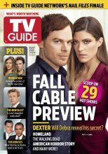 TV Guide cover - Michael C. Hall, Jennifer Carpenter, Tracy Spiridakos, Billy Burke, Simon Baker, Mitt Romney, Barack Obama - October 1, 2012