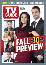 TV Guide cover - Hayden Panettiere, Connie Britton, Matthew Perry, Lucy Liu, Johnny Lee Miller, Mindy Kaling, Stephen Amell - September 17, 2012