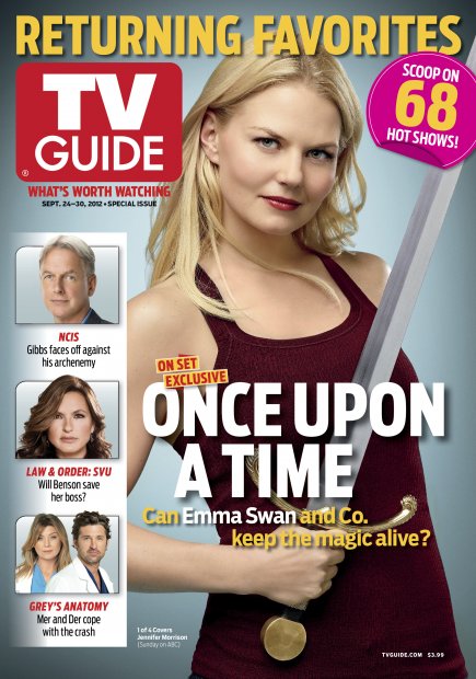 TV Guide cover - Jennifer Morrison, Mark Harmon, Ellen Pompeo, Patrick Dempsey, Mariska Hargitay - September 24, 2012