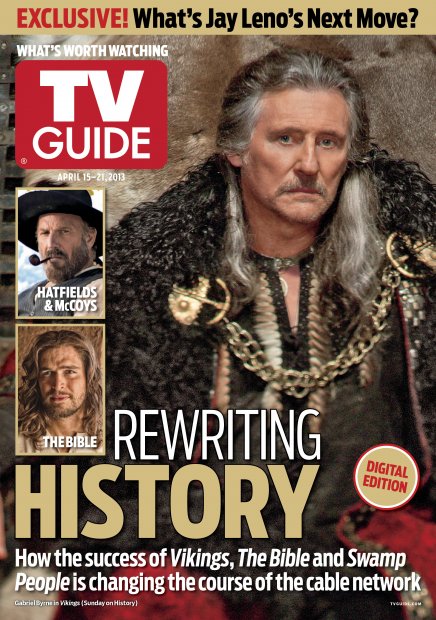 TV Guide cover - Kevin Costner, Diogo Morgado, Gabriel Byrne - April 15, 2013